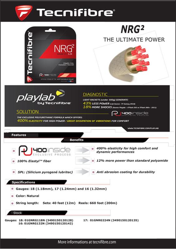 Tenis struna Tecnifibre NRG2 - kolut