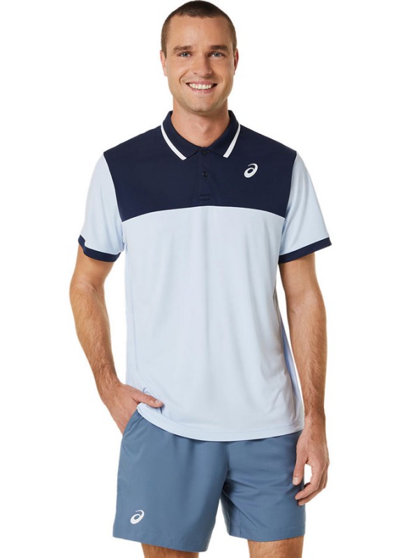 Asics moška polo majica Court Soft Sky